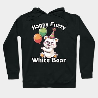 Happy Party White Bear Hoodie
